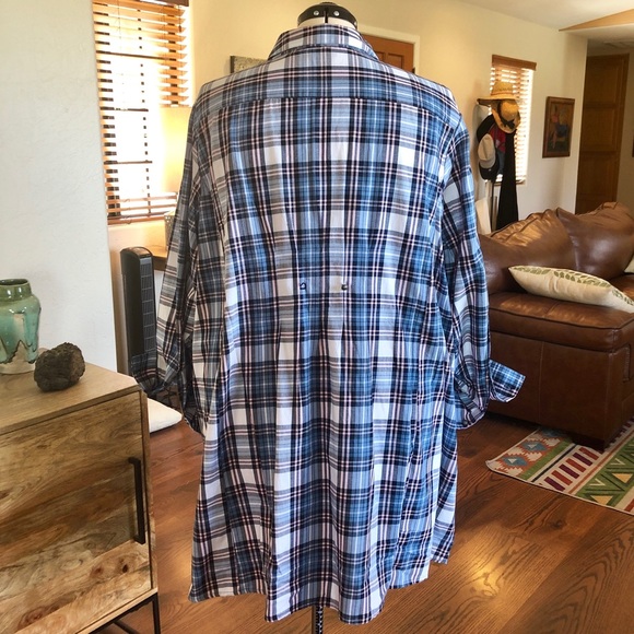 Joan Rivers plaid swing tunic w/ pockets sz 3X - Picture 4 of 10